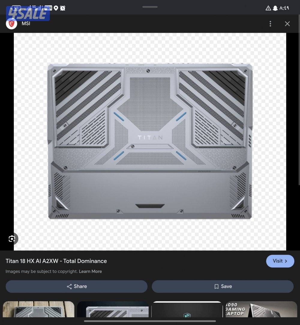 للبيع لابتوب MSI TITAN18 HX Al 50902