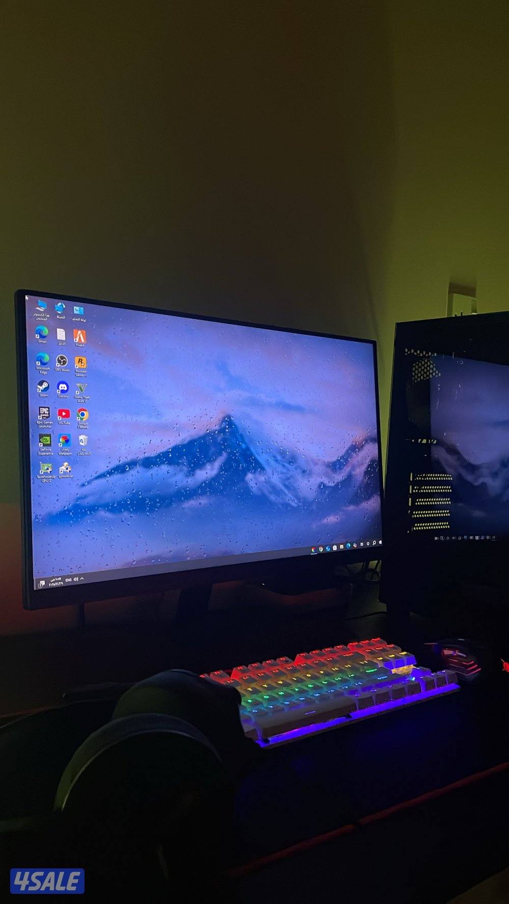 للبيع بي سي و ست اب كامل0