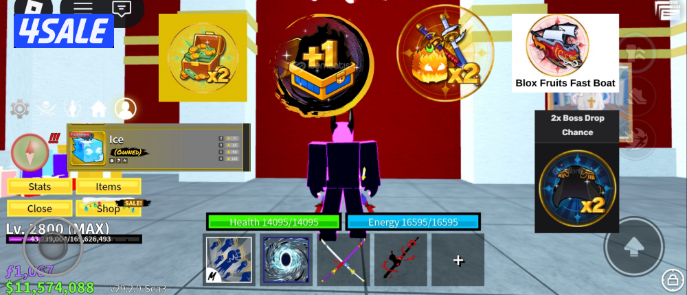 حساب بلوكس فروتس لفل 2800, كل شي عن الحساب بالصور0