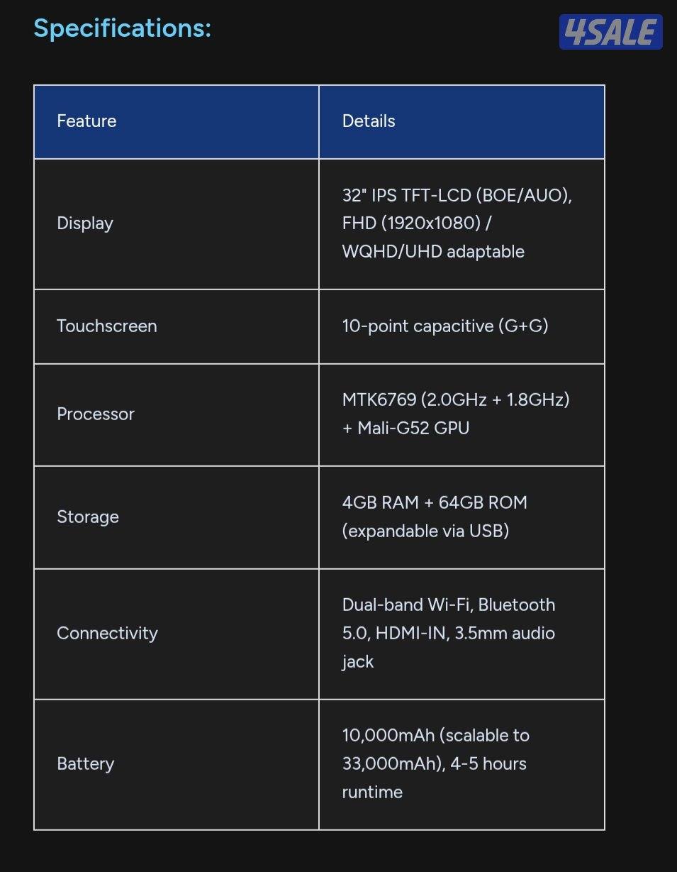 LZEL

LZEL Smart 32" Android Touch Mobile Monitor with Built-in Stand1