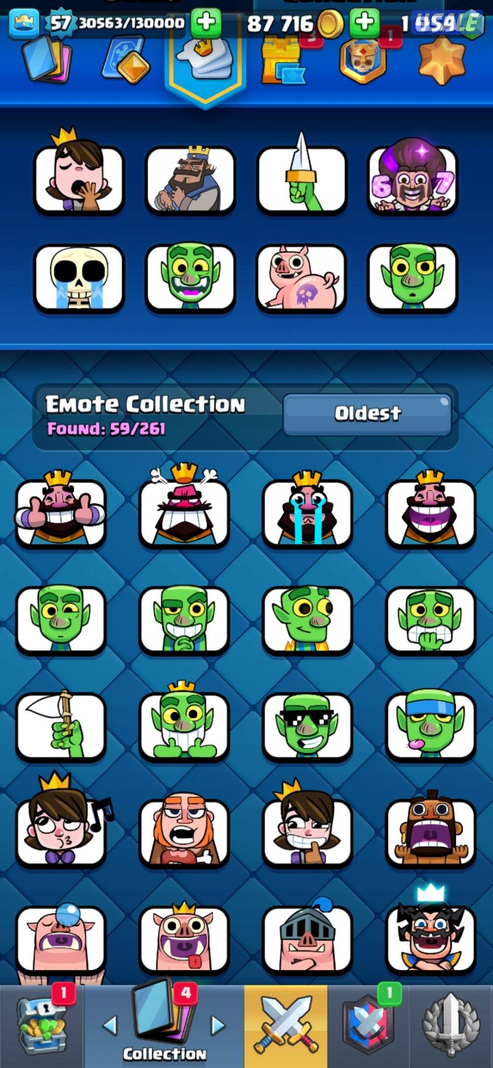 حساب كلاش رويال 10000 كأس، جميع البطاقات موجود، 1000 جوهرة8