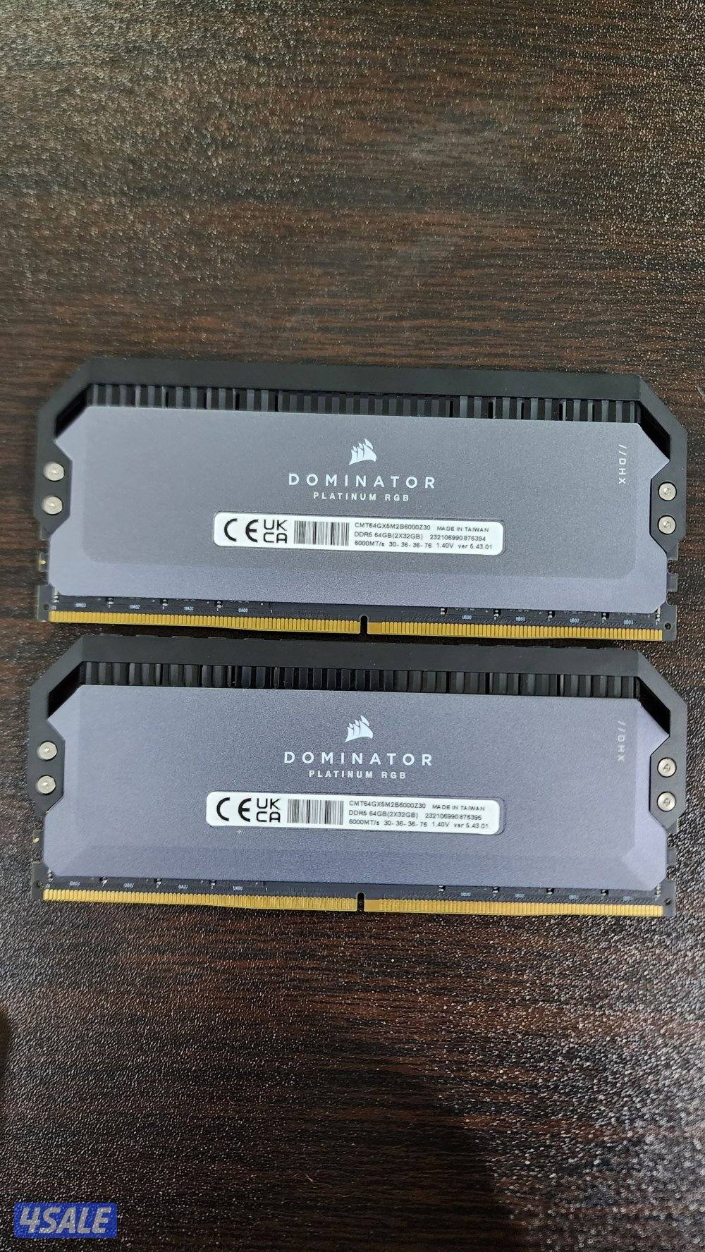 RAM Corsair Dominator Platinum RGB DDR5 64gb (2×32gb) memory kit1