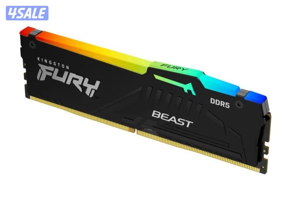 للبيع رام Kingston FURY Beast RGB DDR5 16GB (جديد بالكرتون) - 6000MT/s0