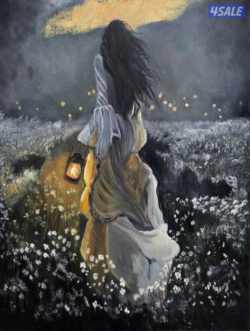 لوحة كانفس زيتية راقية – شغل يدوي مميز0