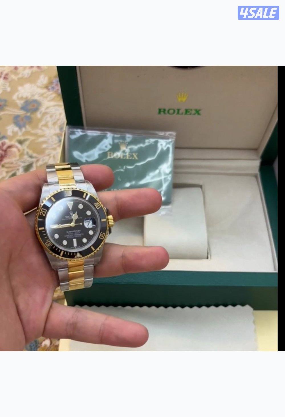 ساعه رولكس نظيفه وبحاله ممتازه مع جميع مرفقاتها1