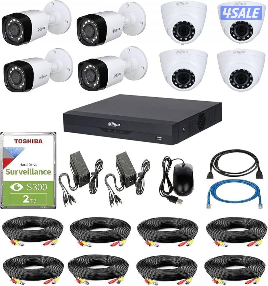 تركيب وصيانة كاميرات مراقبه عروض 4كاميرات 2ميجا بيكسل ب60دينار1