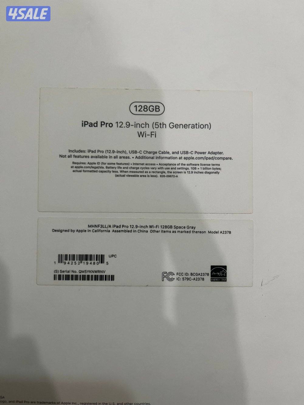 ايباد ابرو12.9قيقا 128 كامل أغراض نضيف حيل ولا ختش مو مبدل شي نضيف6