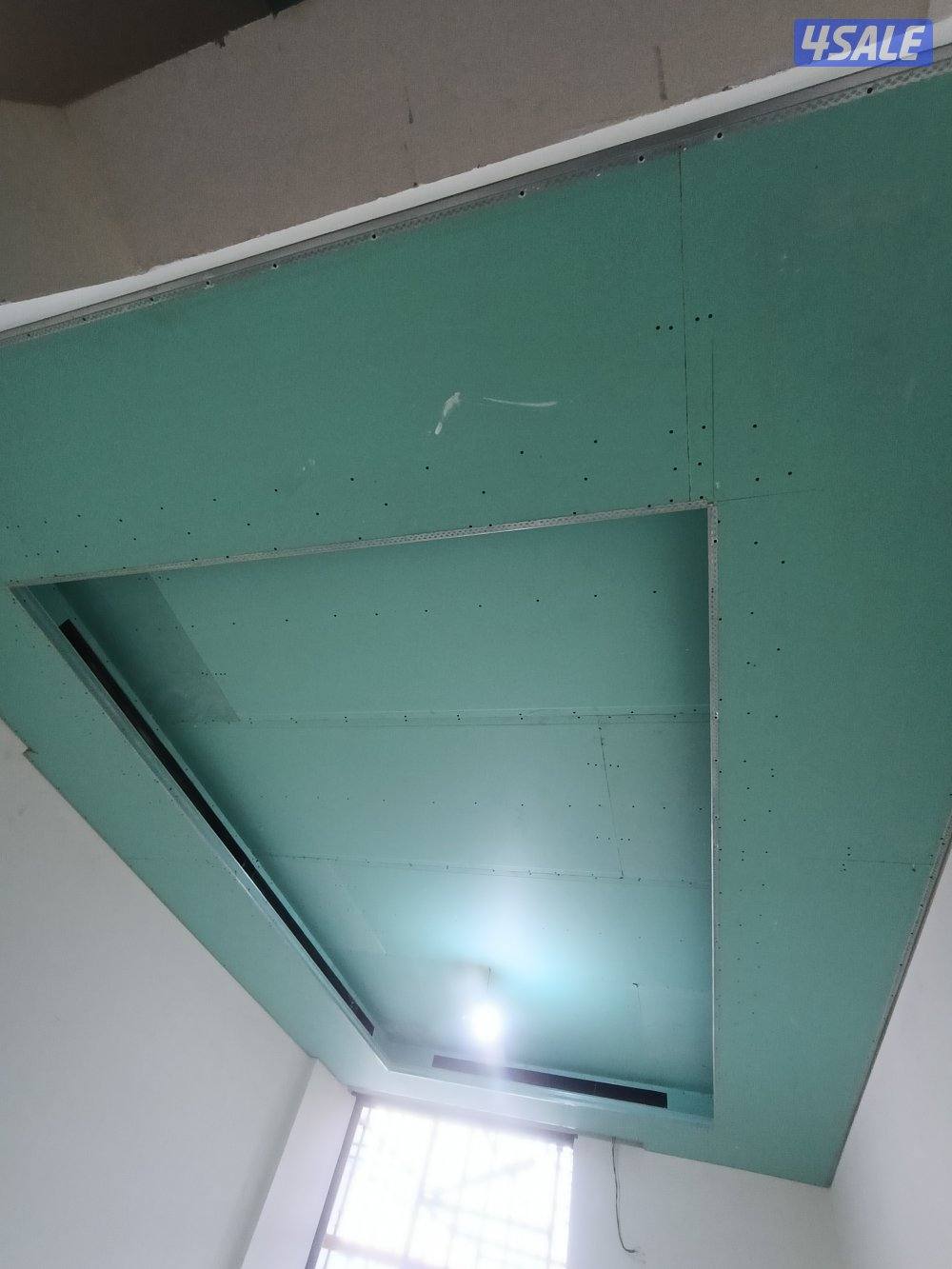 اعمال جبس بورد وديكورات داخلية اسقف معلقه بلاط 60*60بارتيشن1