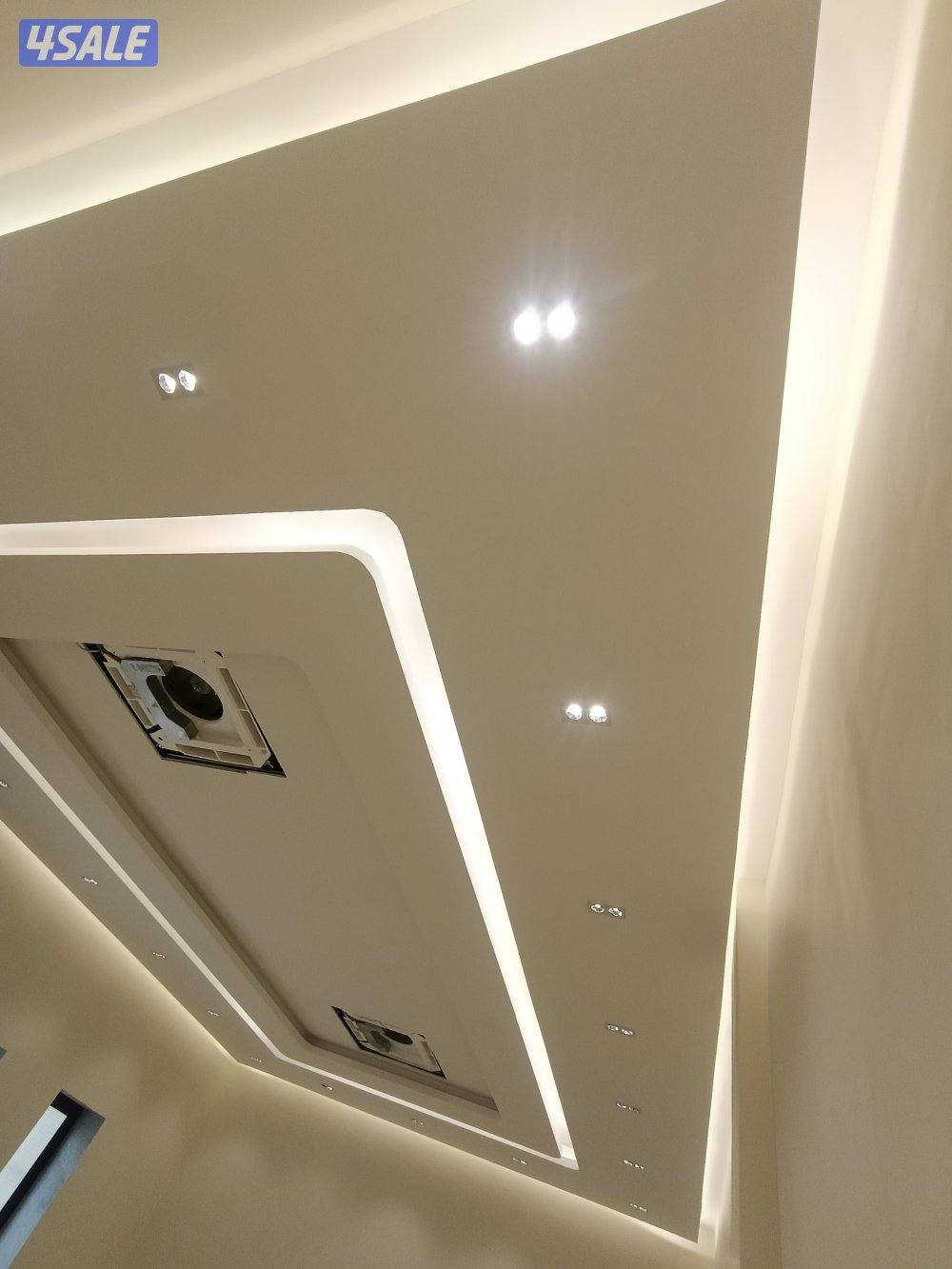 اعمال جبس بورد وديكورات داخلية اسقف معلقه بلاط 60*60بارتيشن2