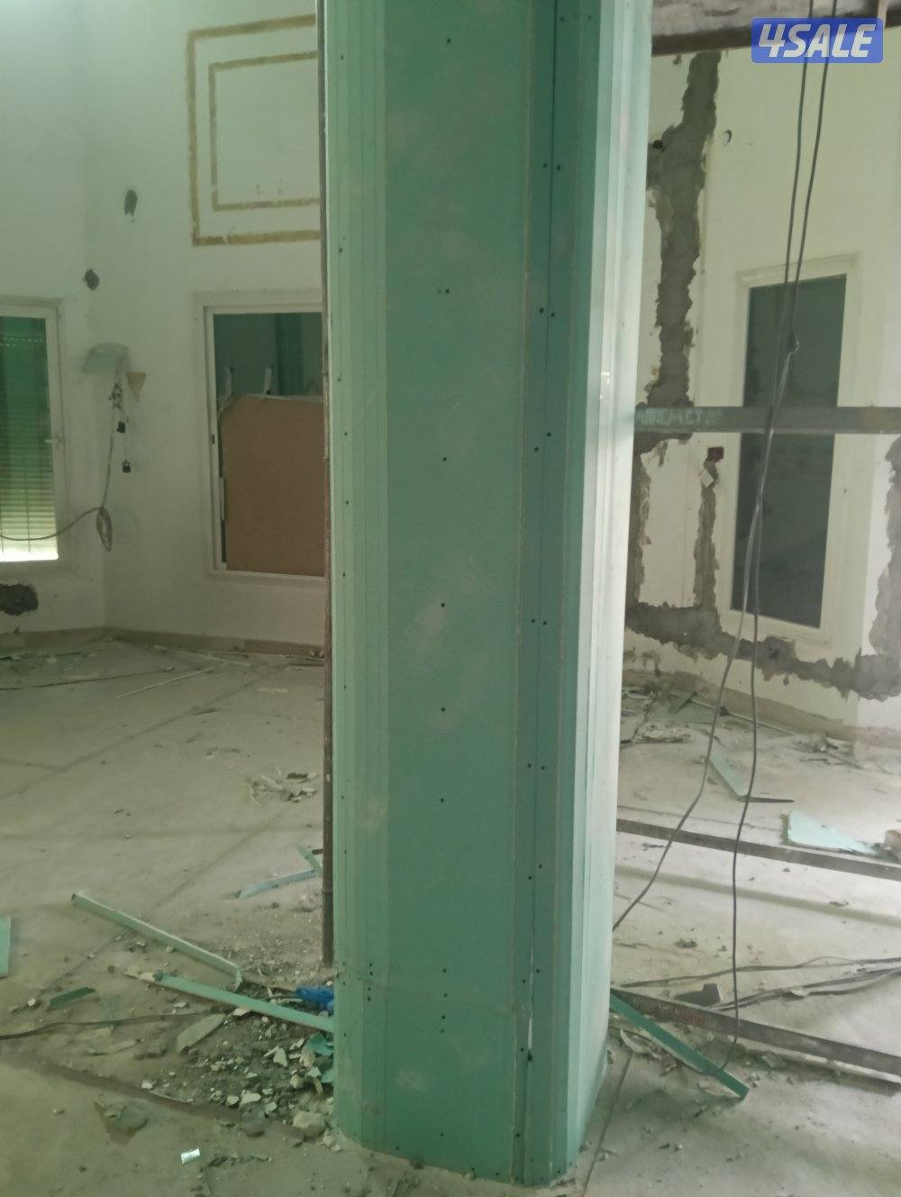 اعمال جبس بورد وديكورات داخلية اسقف معلقه بلاط 60*60بارتيشن9