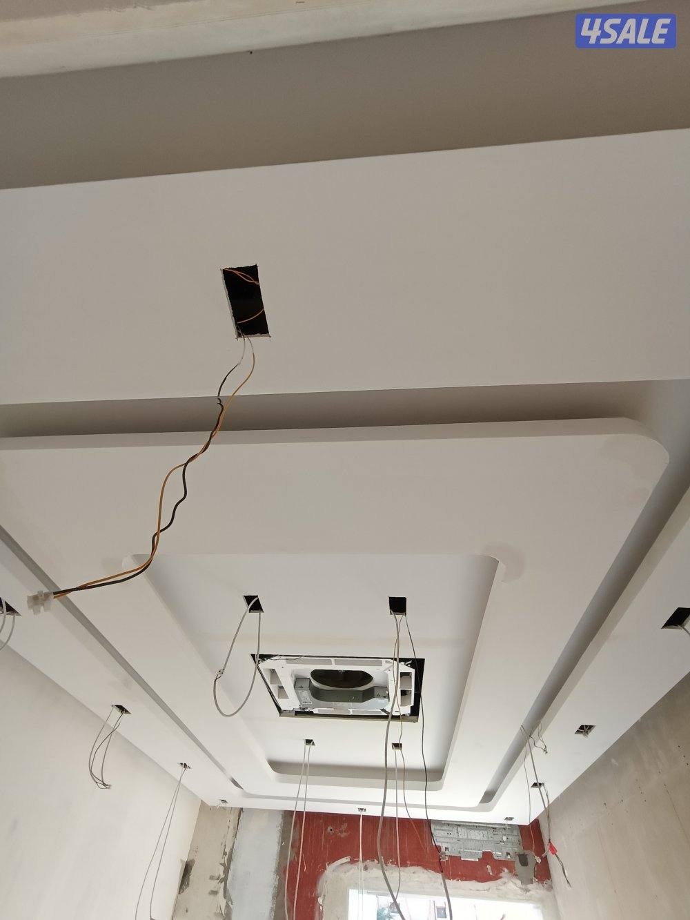 اعمال جبس بورد وديكورات داخلية اسقف معلقه بلاط 60*60بارتيشن14