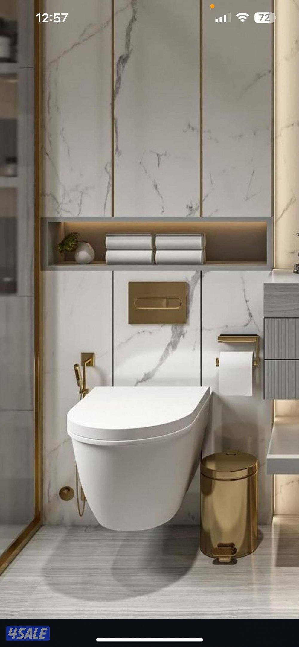 معلم باكستاني سراميك برسلان كاشي رخام تكسير تركيب حمام صباء1