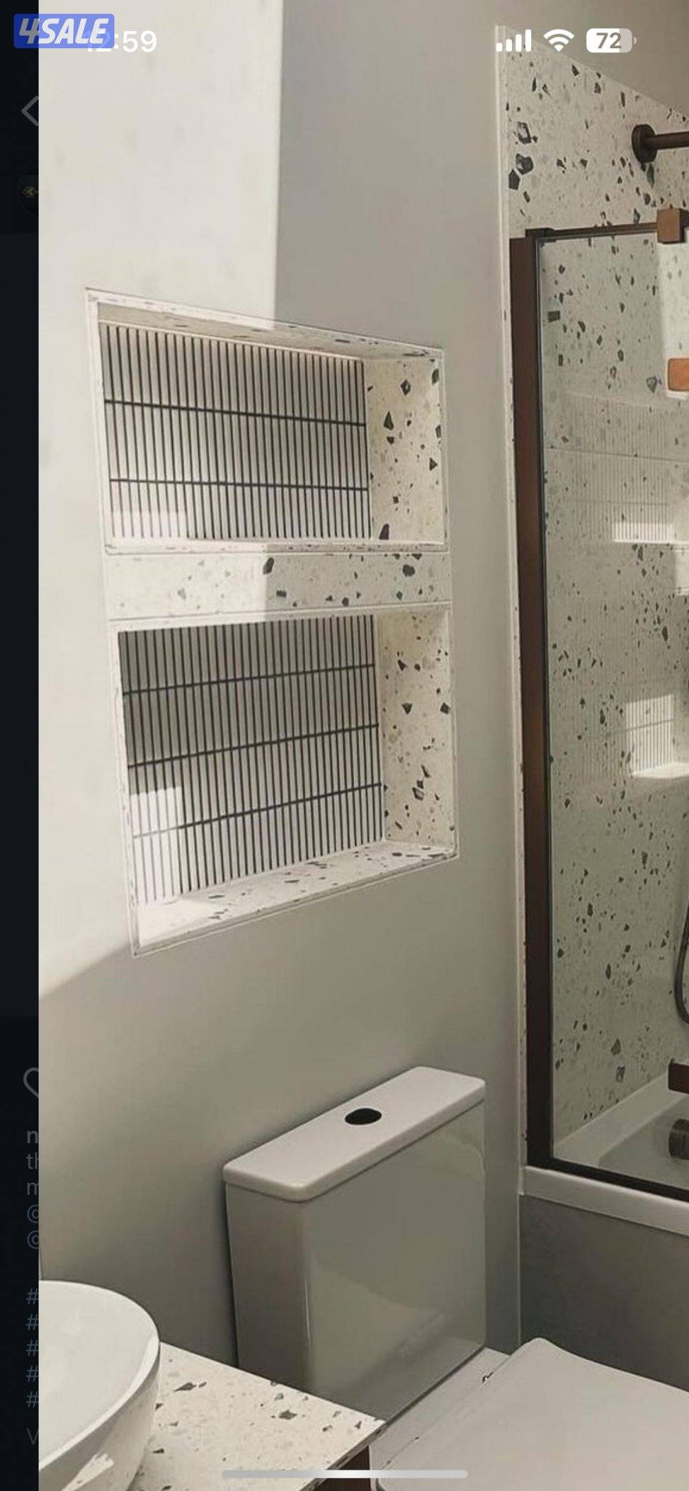 معلم باكستاني سراميك برسلان كاشي رخام تكسير تركيب حمام صباء2