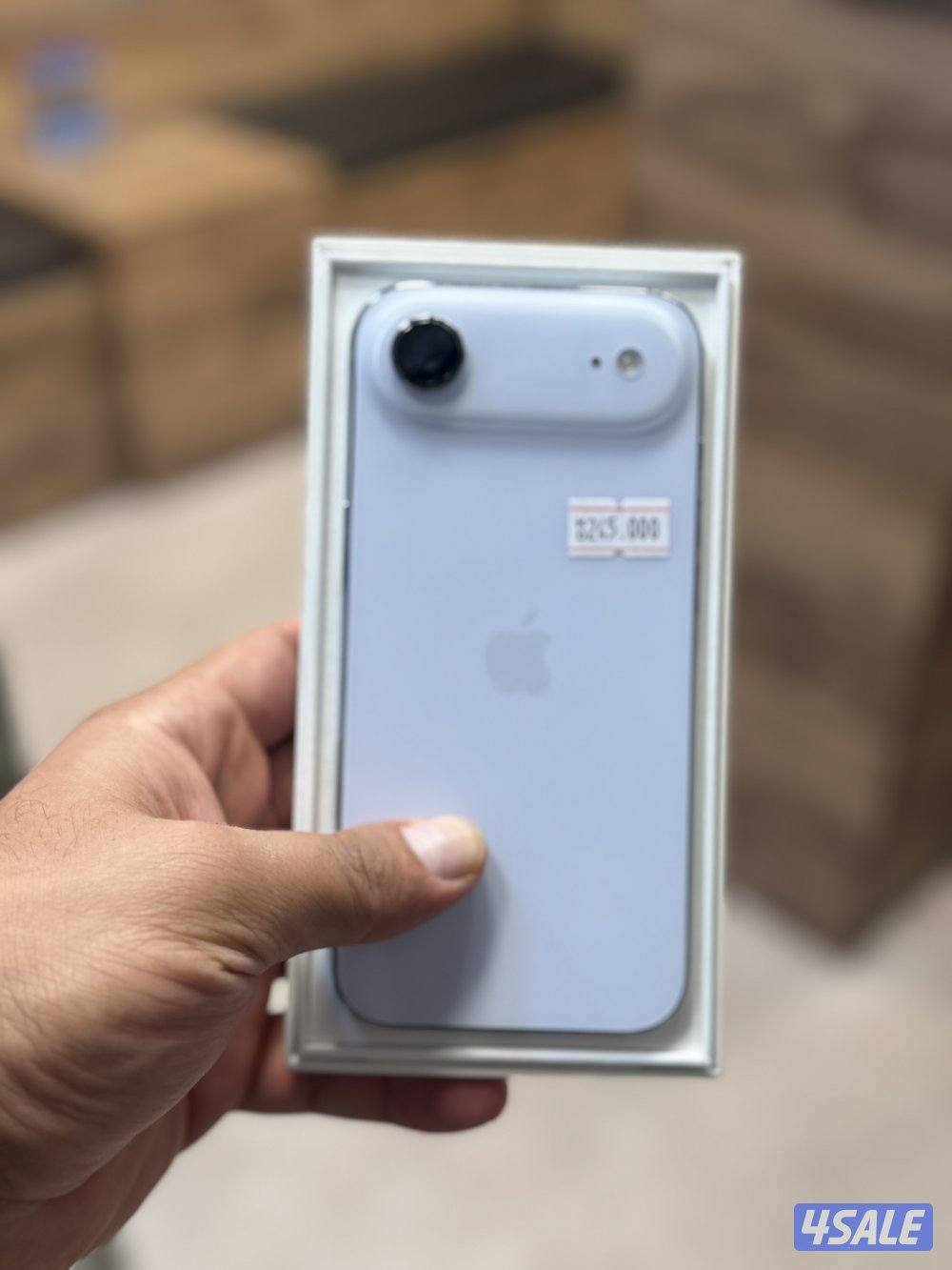 ايفون 17 اير بطارية 100‎%‎كفر وحمايه0