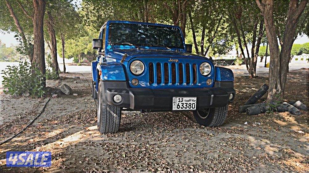 للبيع رانقلر موديل 2015 شرط الفحص ماشي 258303 لون ازرق2