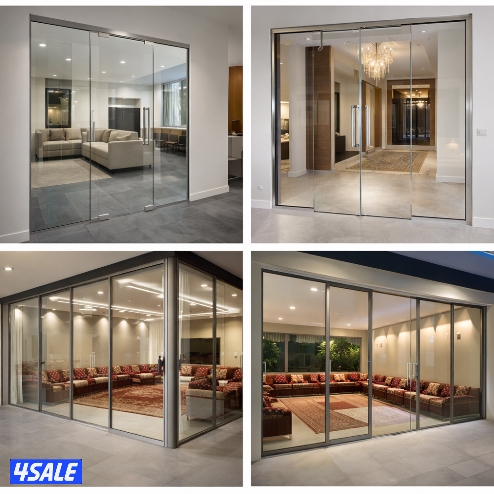 زجاج ومرايا ابواب وشبابيك وطاولات طعام وشاور بكس2