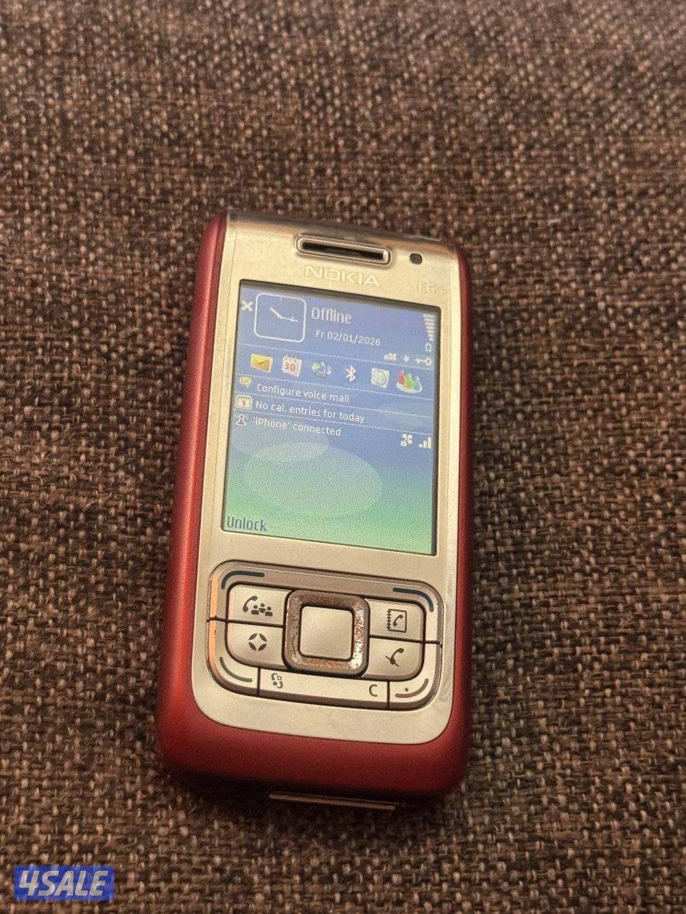 هاتف نوكيا e65 مخزن ( نوادر) بحاله ممتازه0