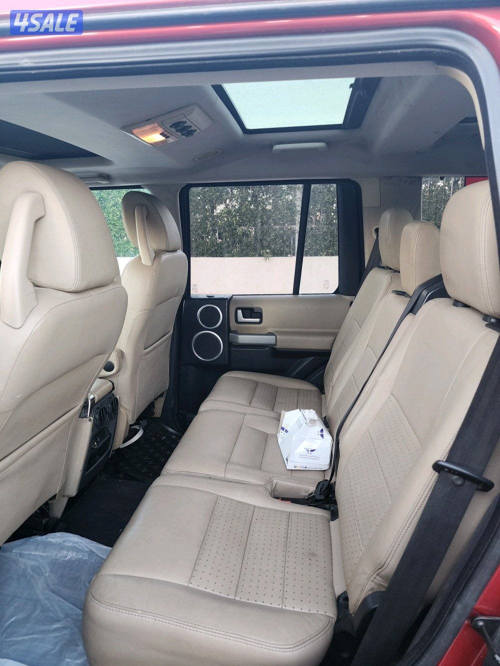 للبيع او بدل لاندروفر - دسكفري LR3 موديل 2009 اعنابي من الداخل جلد بيج11