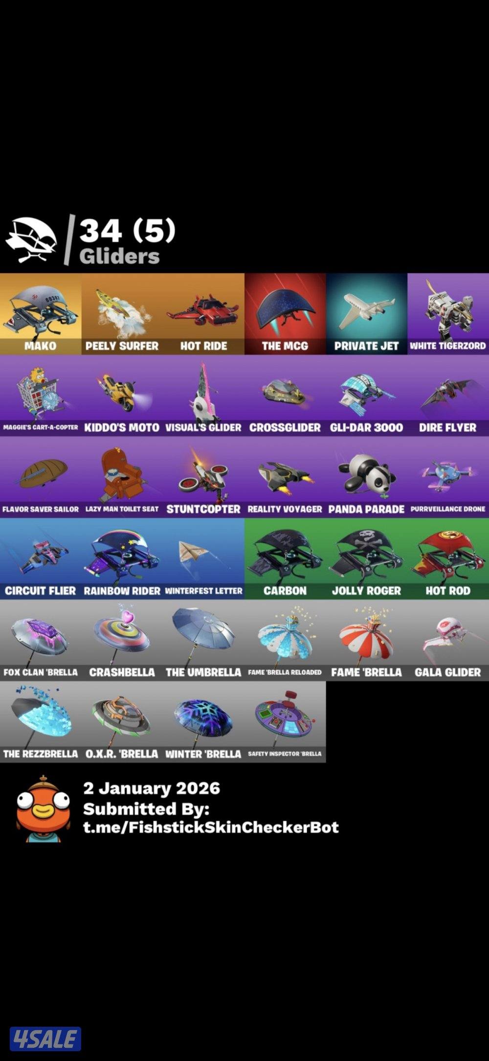 حساب فورت نايت سكلتون بفسجي ورقصة فريش3