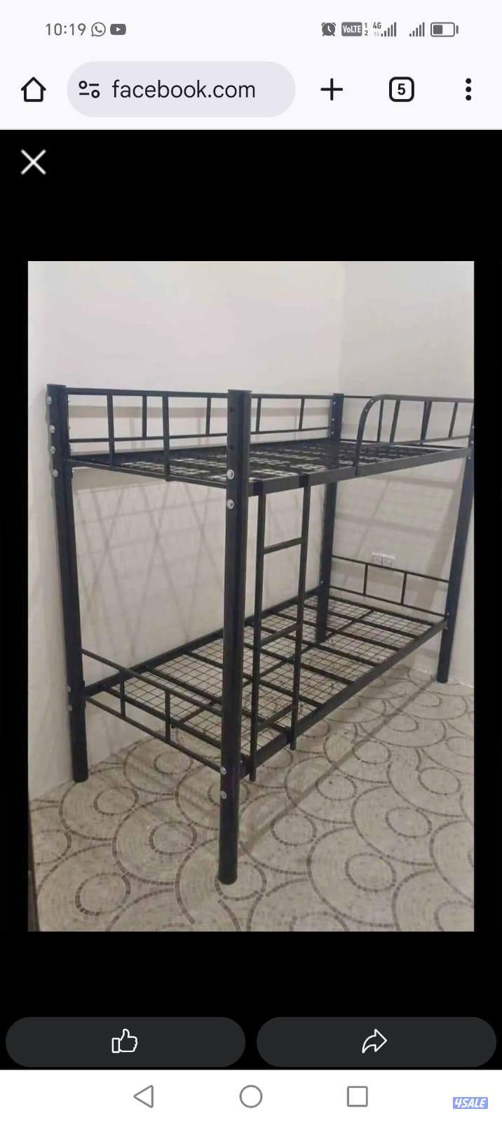 سرير حديد و مرتبة طبية0