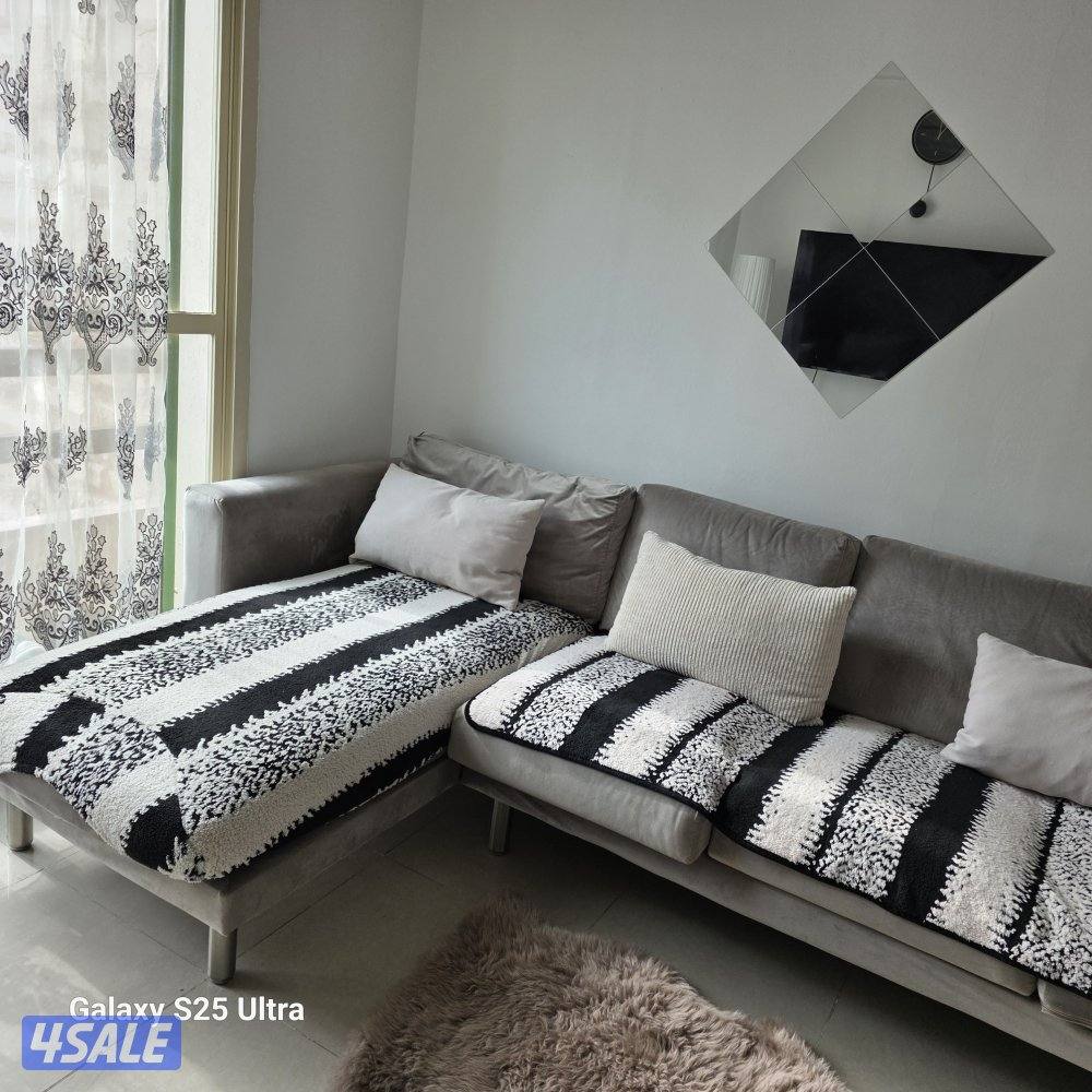 IKEA Corner L-Shaped Sofa with Chaise Lounge3