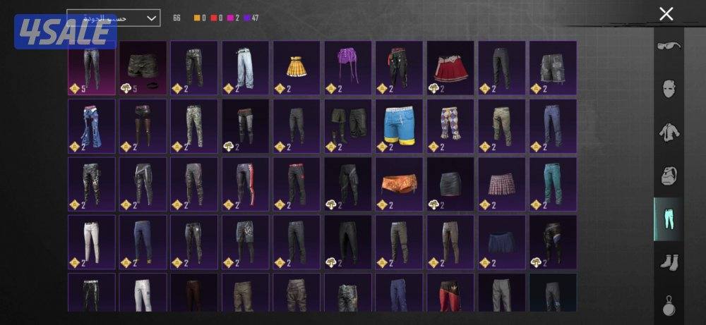 حساب ببجي قوي للبيع مستوي مجموعات ٧٠ ومستوي الحساب ٨٣15