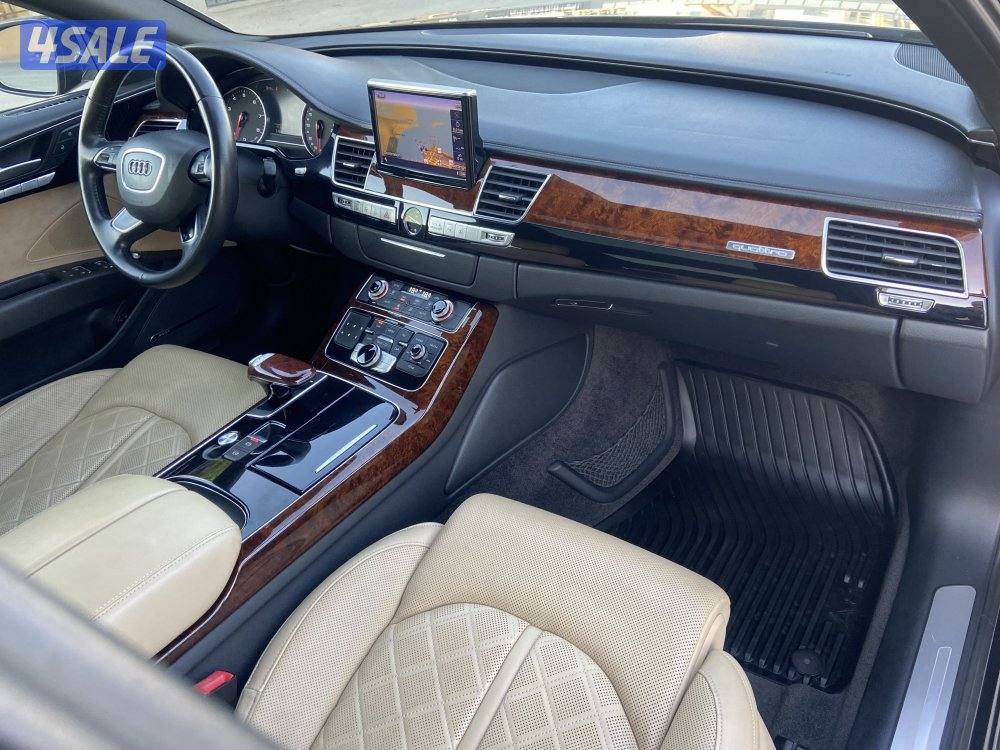 اودي A8 لارج موديل 2014 _عداد /118 الف كم _اعلي درجه ٦ سلندر6