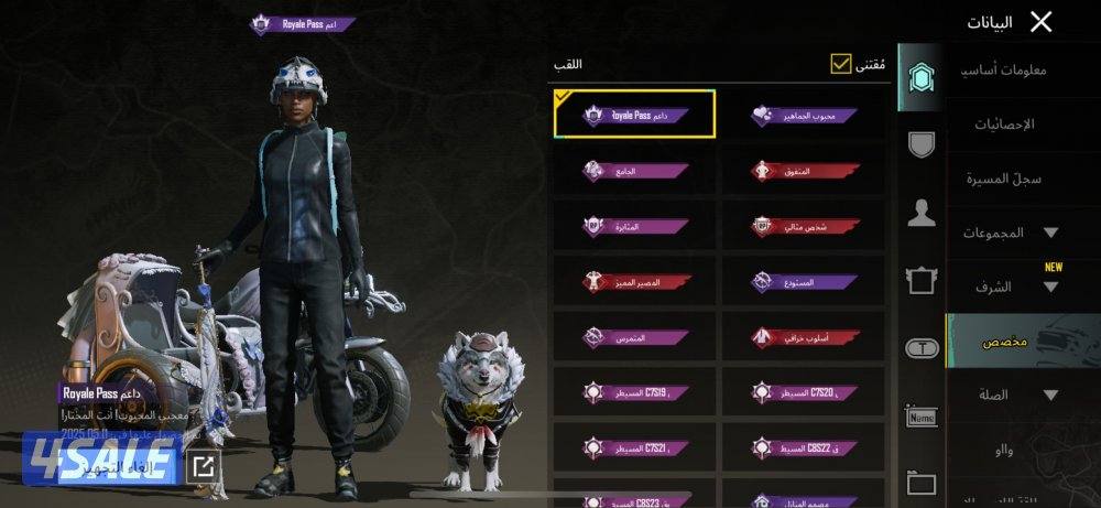 للبيع حساب في سقوط B وفي اسلحه0