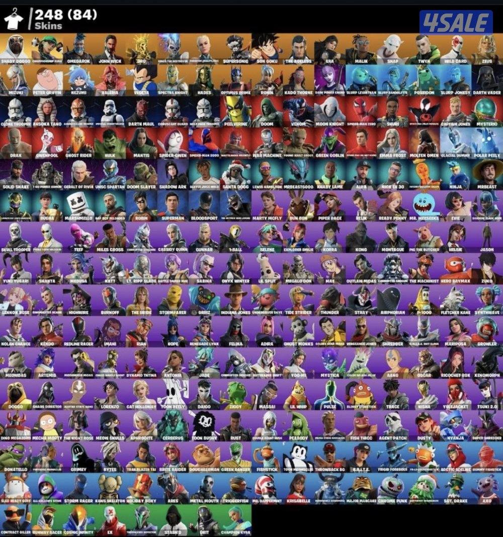 حساب فورت 250 skin حساب قوي0