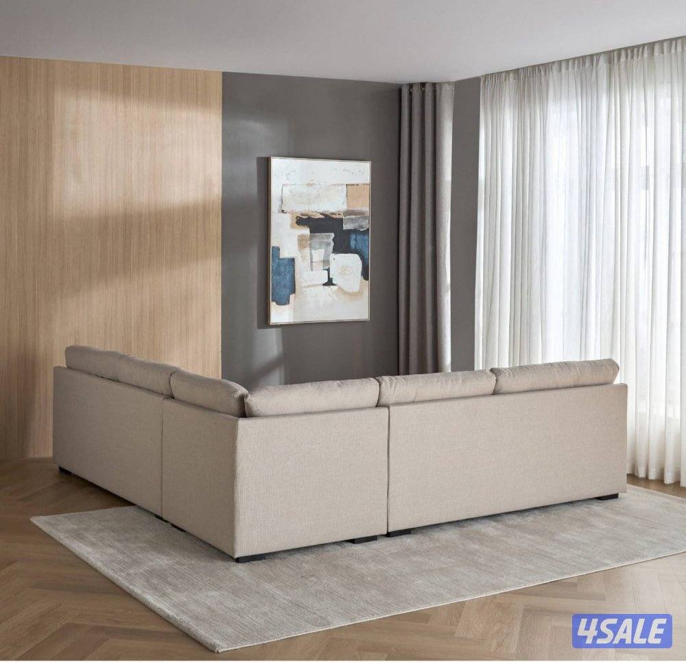 كنبة ركنية يسار قماش 5 مقاعد2