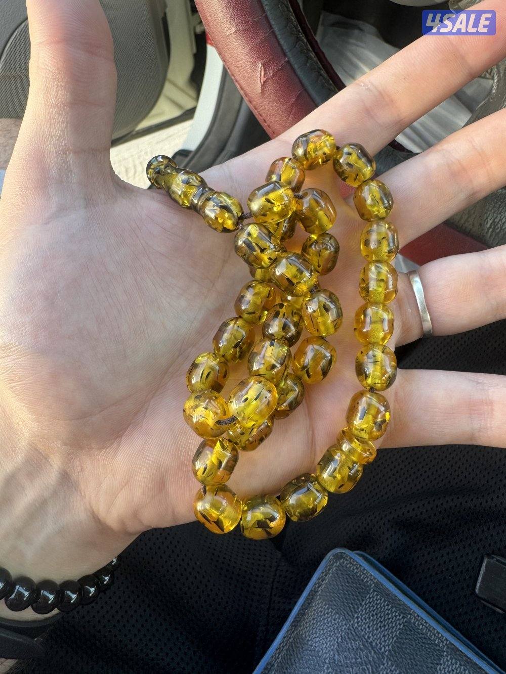 للبيع قلادة كهرب حشري + مسباح كهرب معطش5