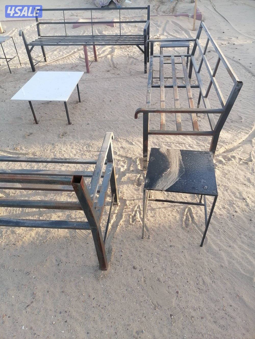 كراسي حديد مع الفرش3