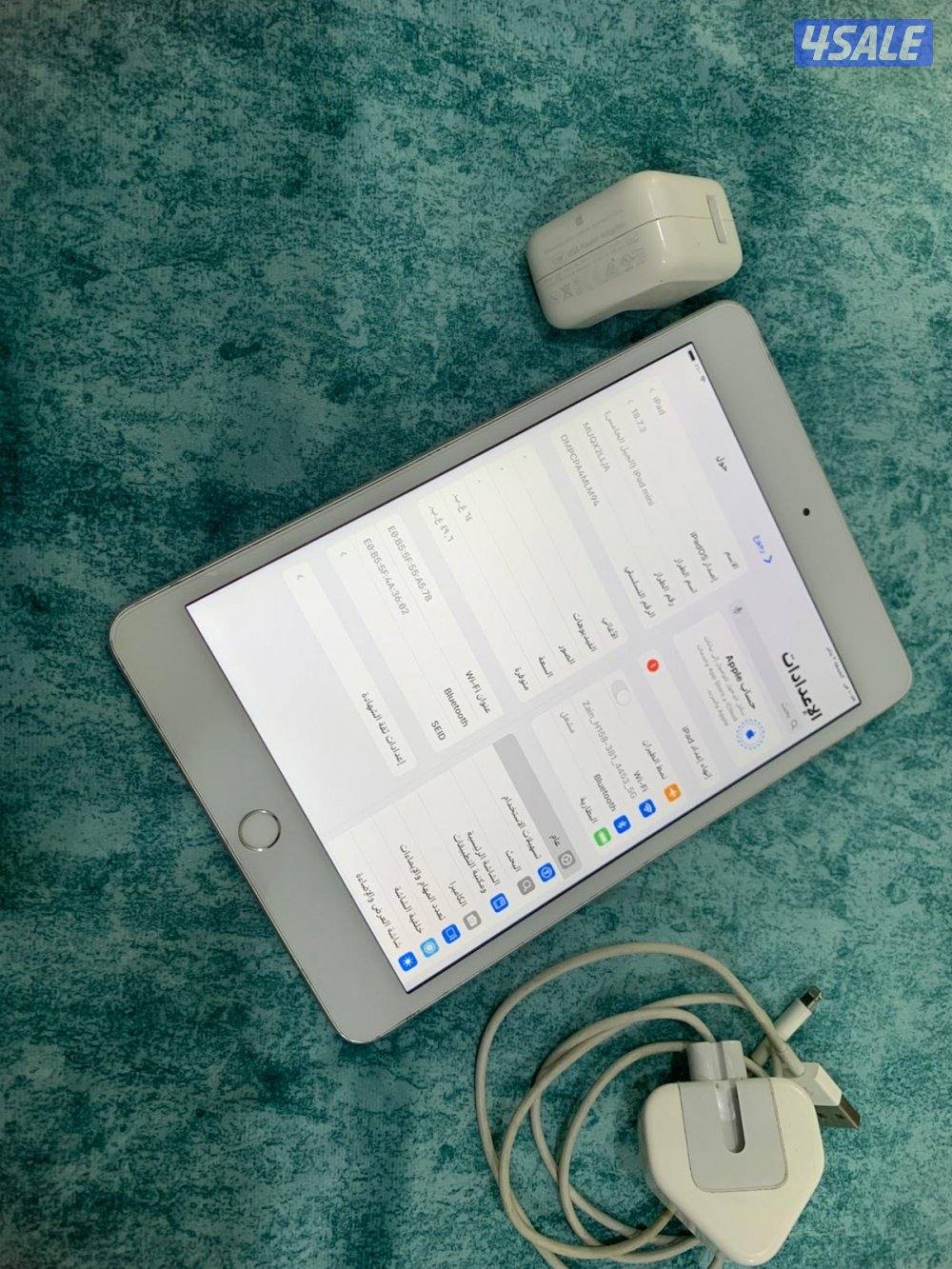 ايباد ابل ميني 5 الخامس 64 قيقا وبطارية 92 مو مع الاغراض1