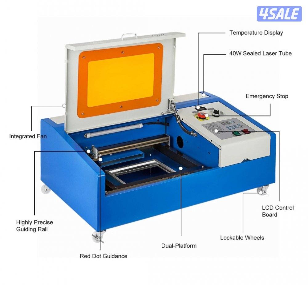 ماكينة حفر وقص بالليزر (K40 CO2 Laser)1