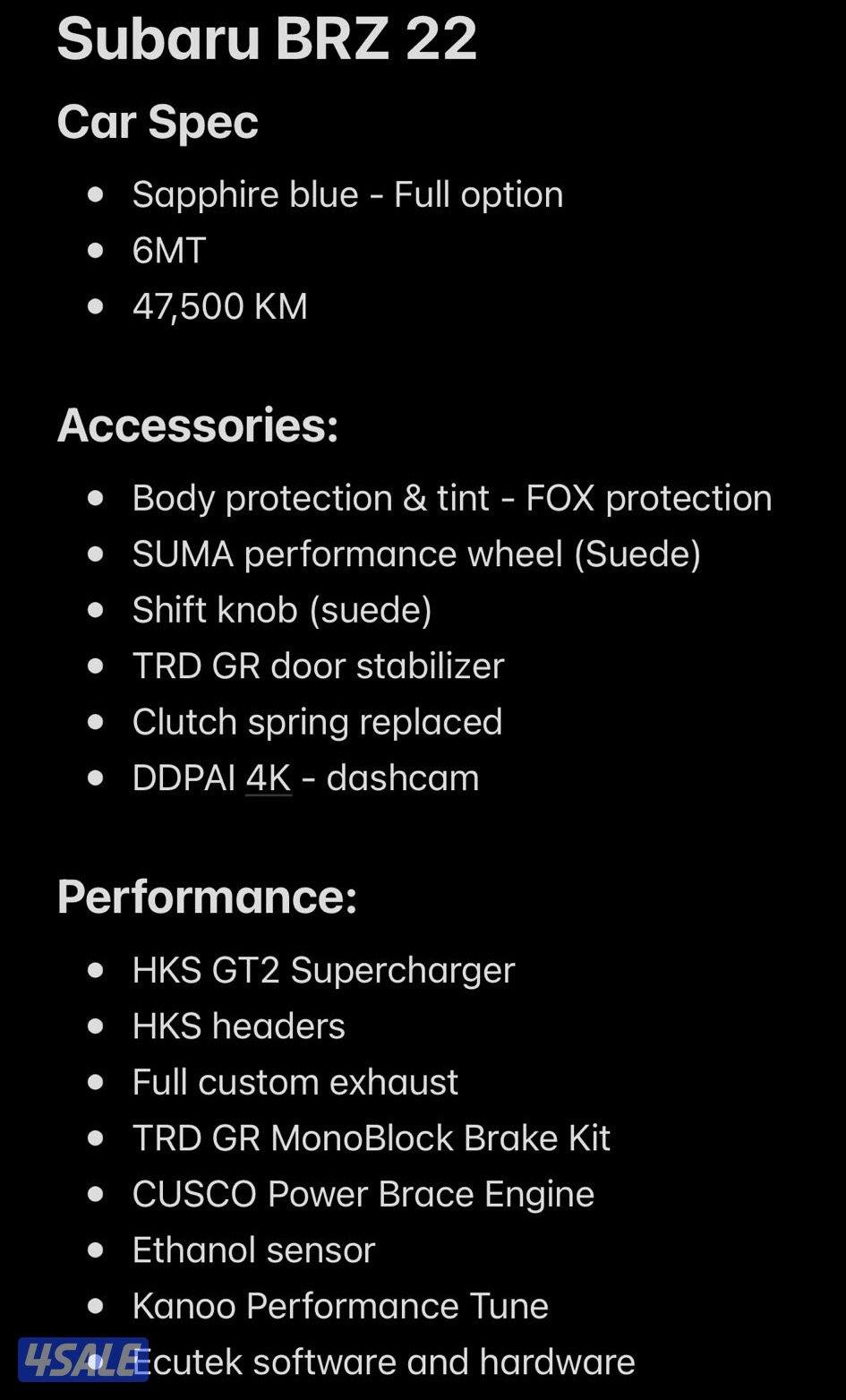 للبيع BRZ  قير عادي سوبر چارج نظيف11