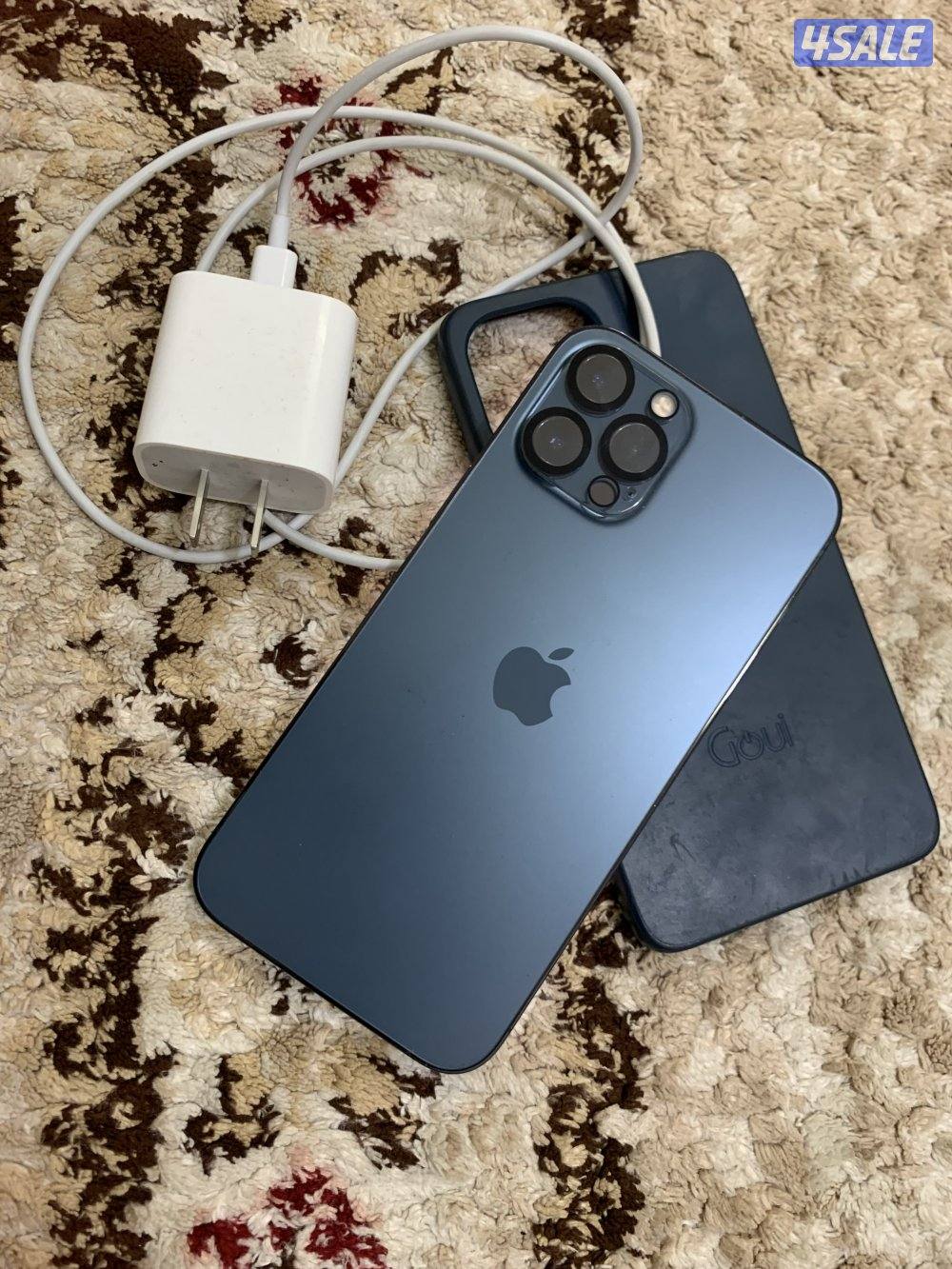 تلفون 12 برو ماكس 256 قيقا بطارية 97 نظيف وشغال تمام مع الاغراض شحن4