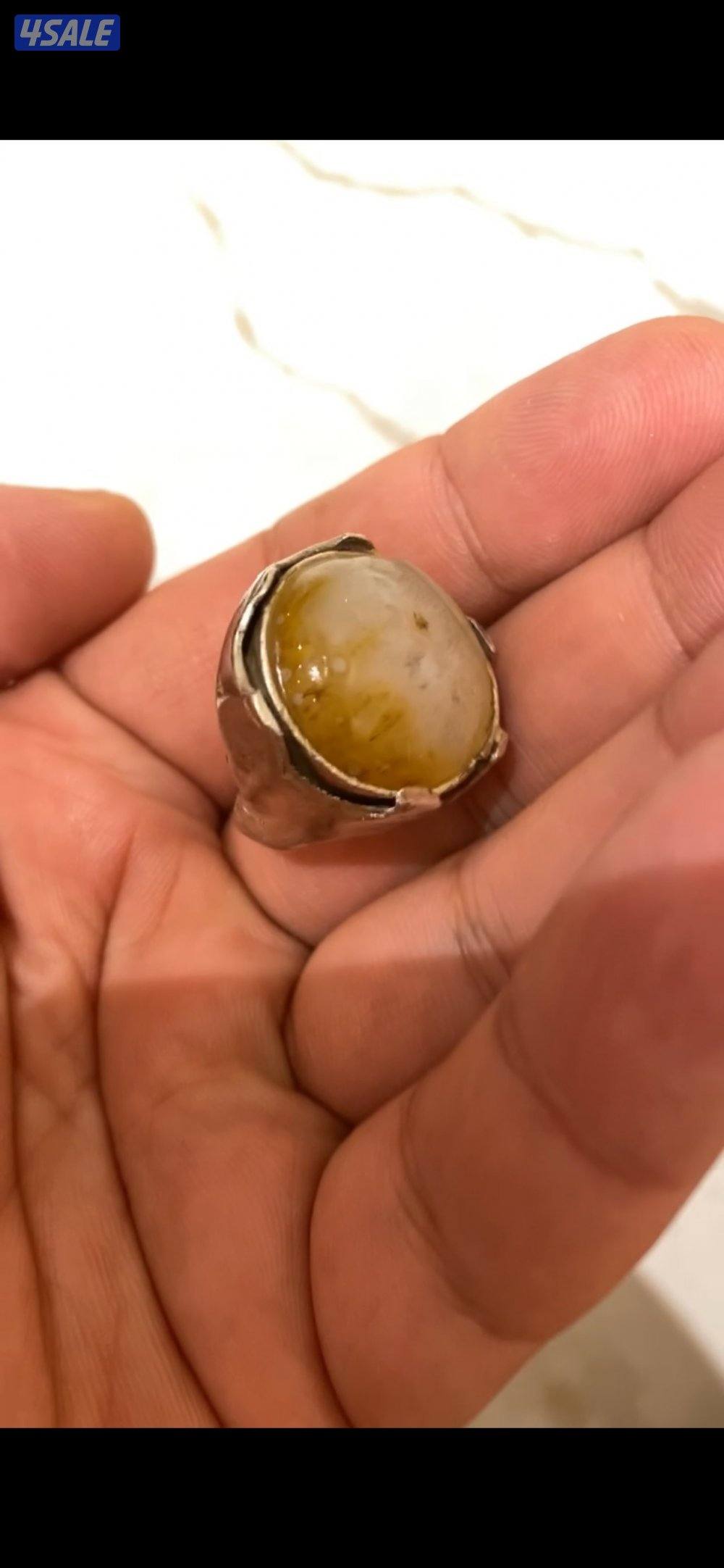 للبيع خاتم فضة عقيق1