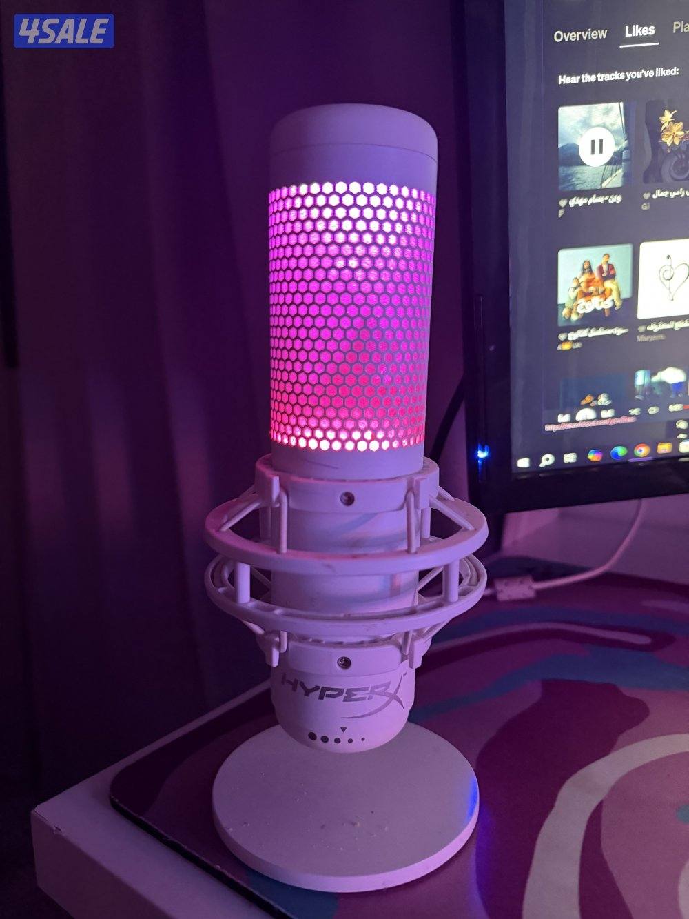 بي سي مع كيبوردducky  وكرسي Dxracer ومايك hyperxوشاشتين acer , asus1