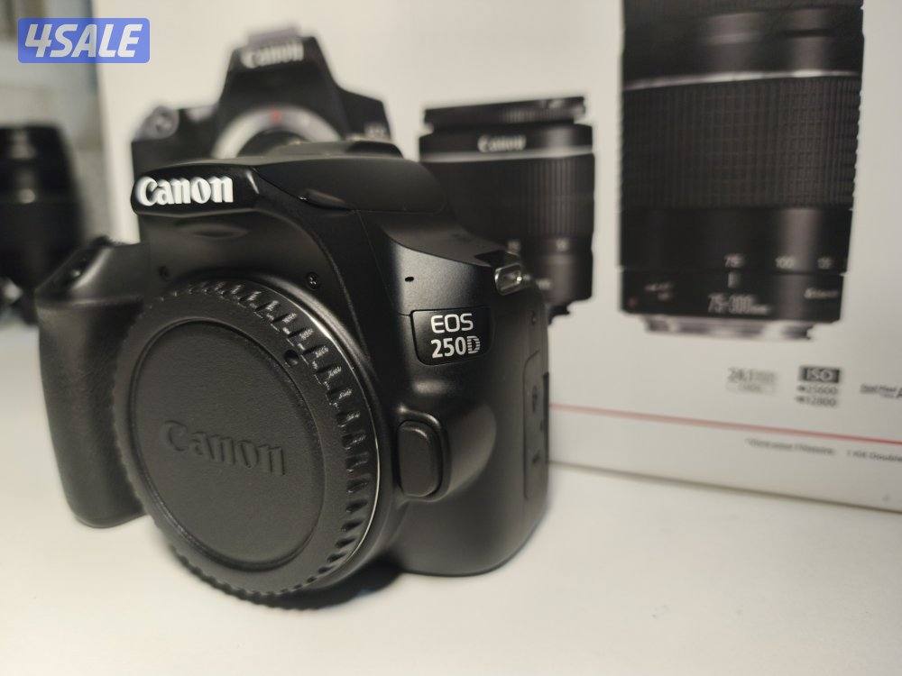 Canon 250D DSLR + 2 Lenses (18–55 & 75–300) | Like New1