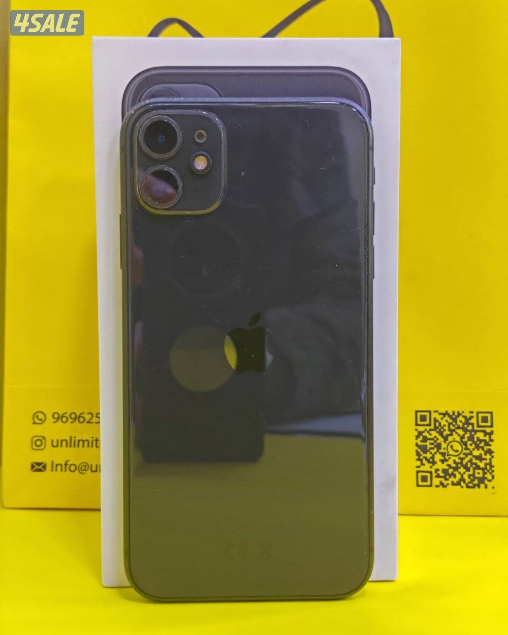 ايفون 11 – 128 جيجا – أسود iPhone 11 128GB Black – Battery 78%6