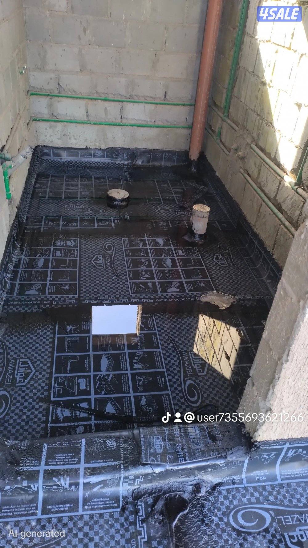 عازل اسطح لمنع خرير المياه حمامات8