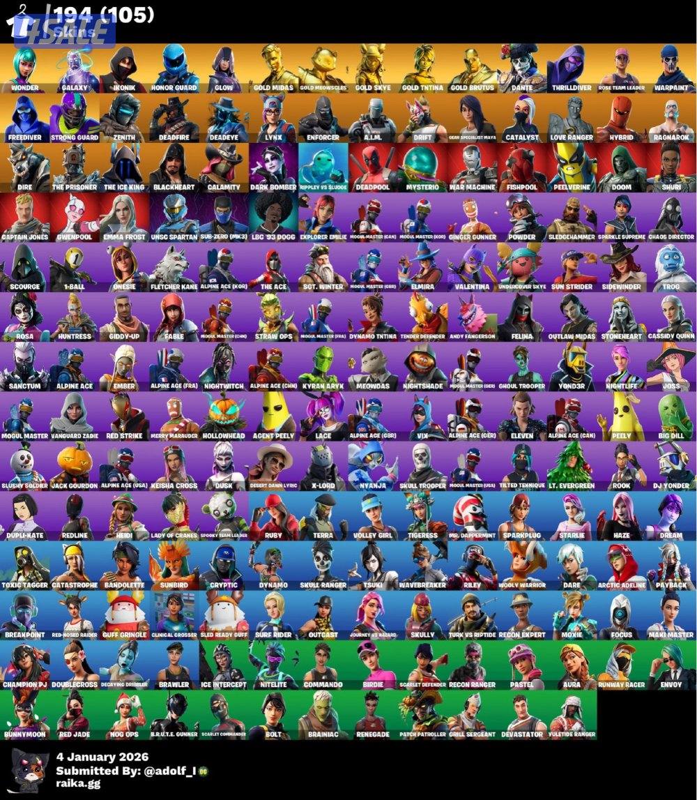 حساب فورت نايت جدا نادر1