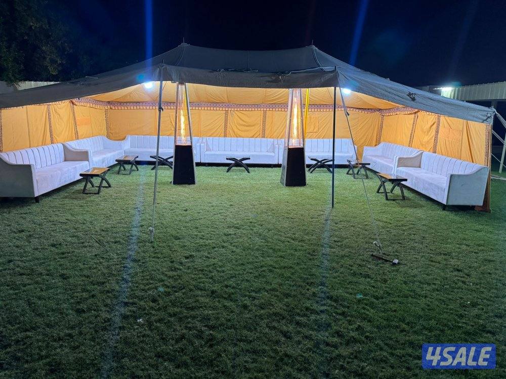 تأجير بيت شعر دفايات خيمه كراسي وطاولات1
