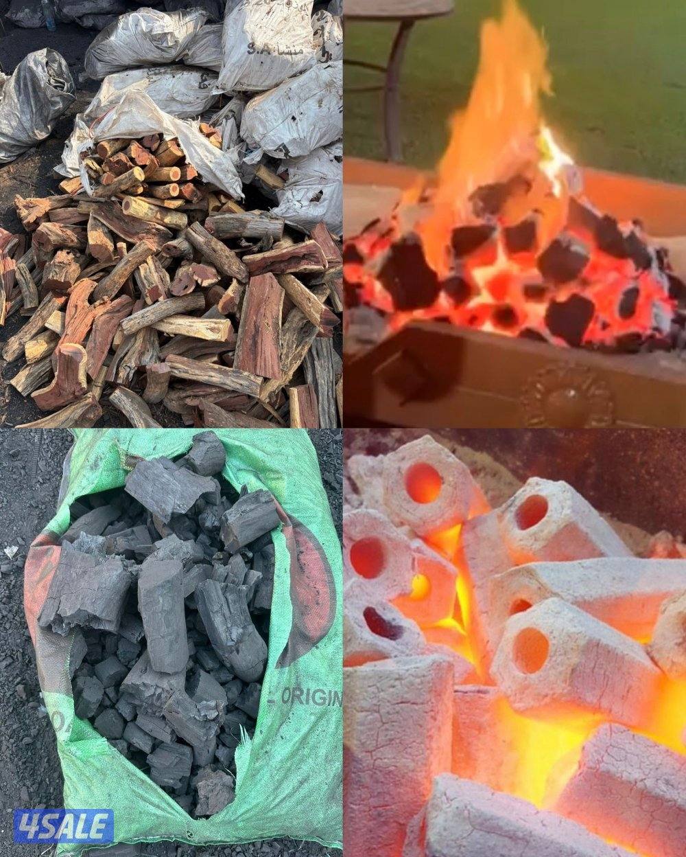 يوجد حطب سمر وحطب زيتون وفحم افريقى البقره وفحم سداسى كرتون شرط الجوده3