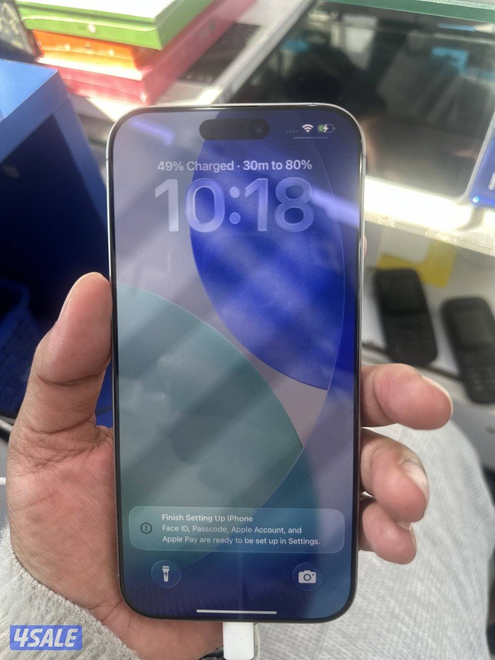 iphone 16 pro max ,256gb ,natural titanium,used phone ,battery cycle731