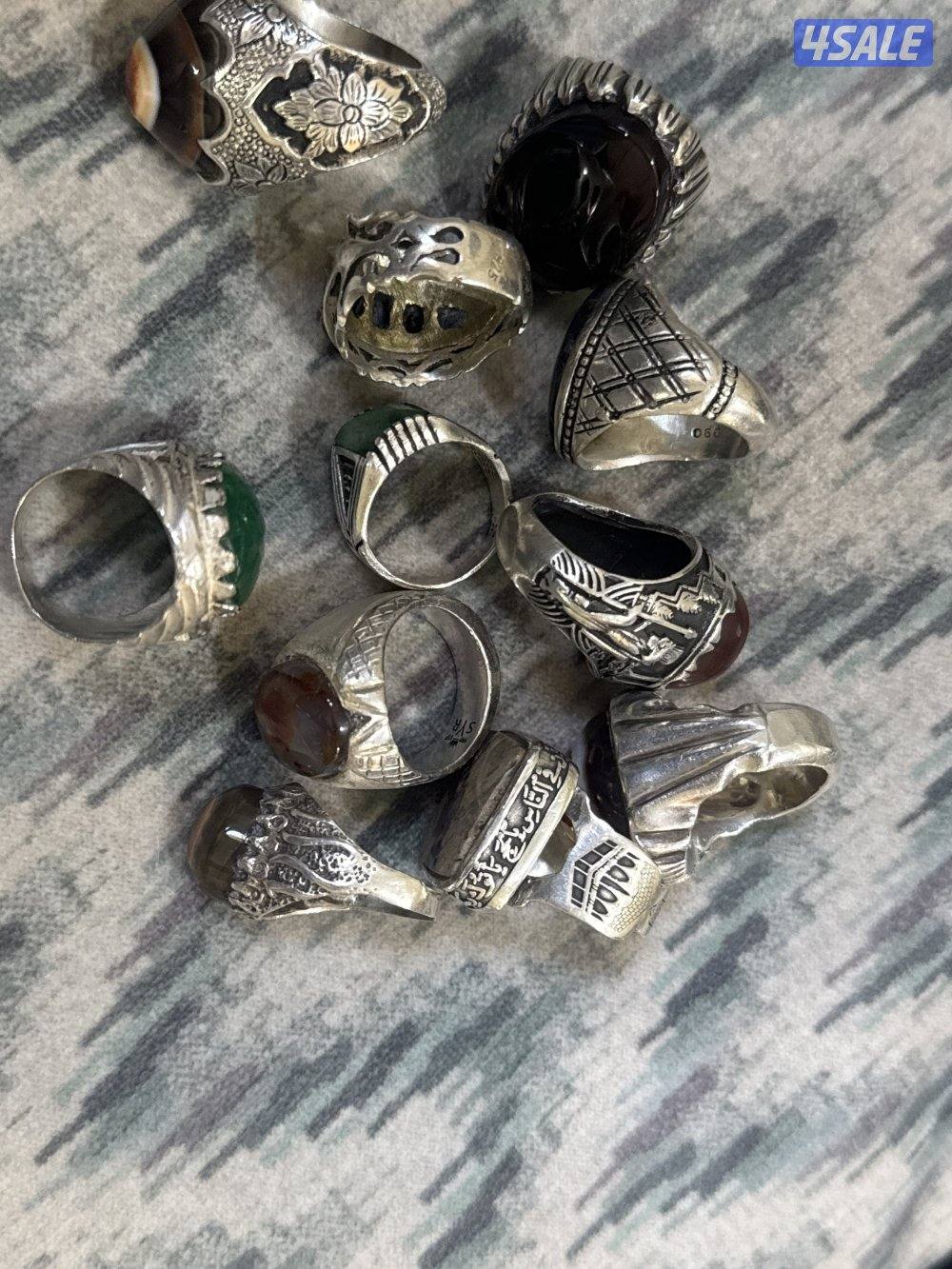 خواتم فضة صياغات مختلفة فضة  بيعة جملة مع بعض احجار طبيعية1