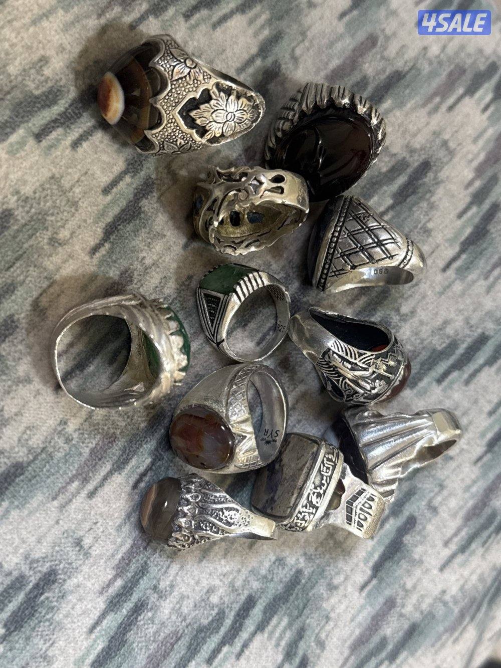 خواتم فضة صياغات مختلفة فضة  بيعة جملة مع بعض احجار طبيعية2