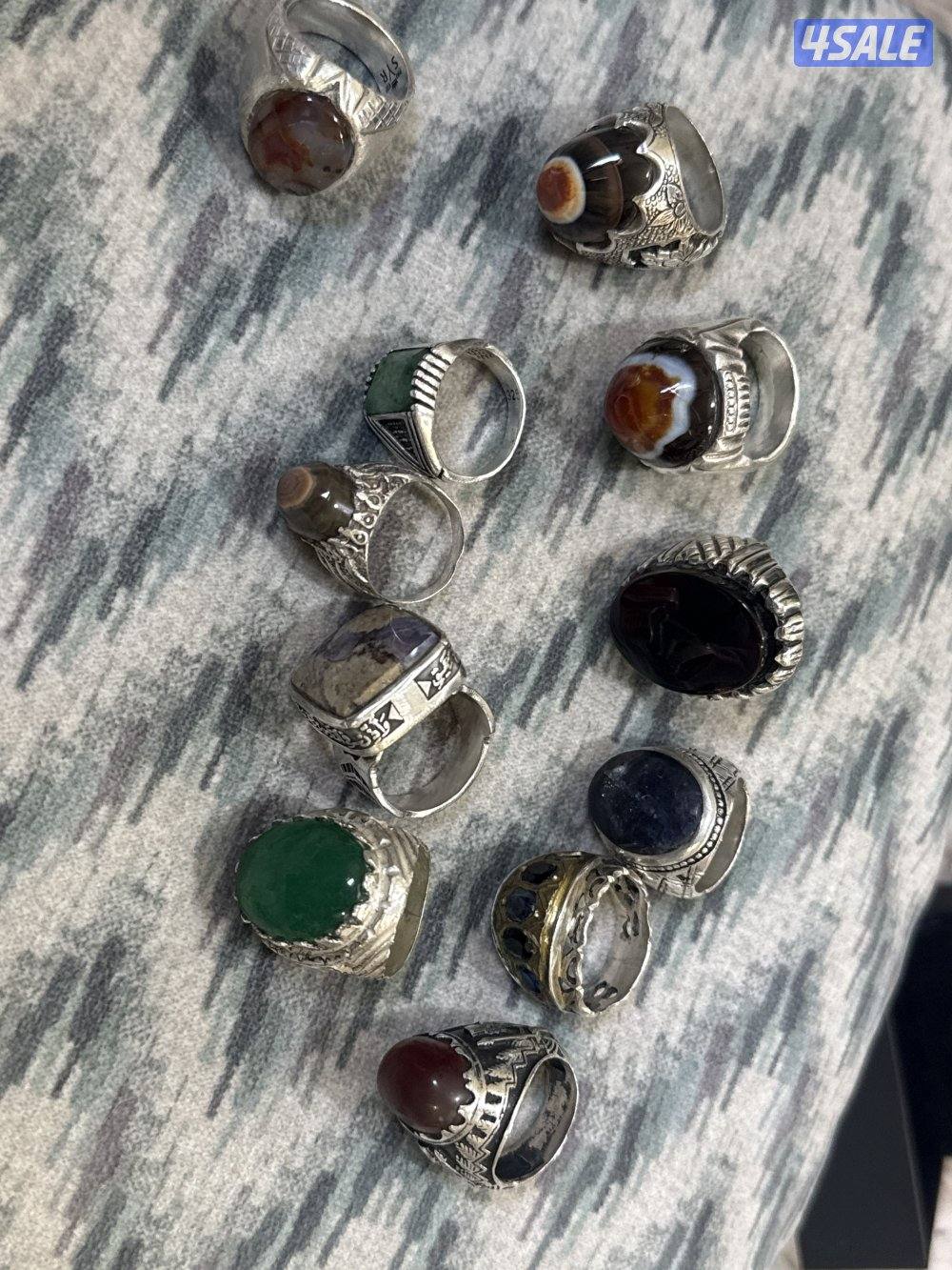خواتم فضة صياغات مختلفة فضة  بيعة جملة مع بعض احجار طبيعية4