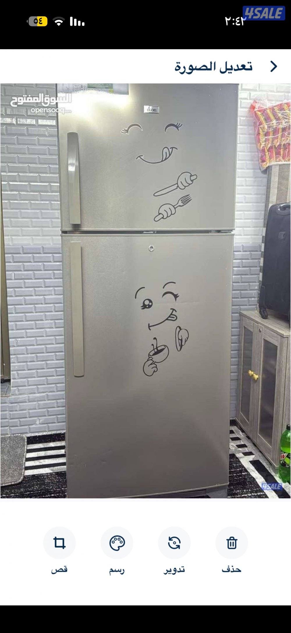 للبيع ثلاجه ايكون شبه جديده0