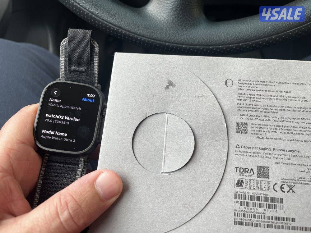 ابل ووتش الترا 3 مستعملة نفس الجديدة8